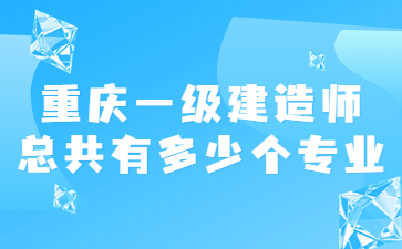 重庆一级建造师总共有多少个专业